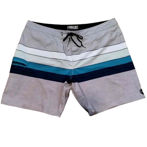 O'Neill Men's Hyperfreak Board Short Swimwear Multicolor Stripes Size 44 - Picture 1 of 5